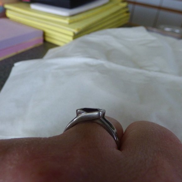 OOAK ARTISAN PLATINUM ALEXANDRITE MOISSANITE OPEN SHOULDER MEN PINKY RING 7.5 - Picture 6 of 14